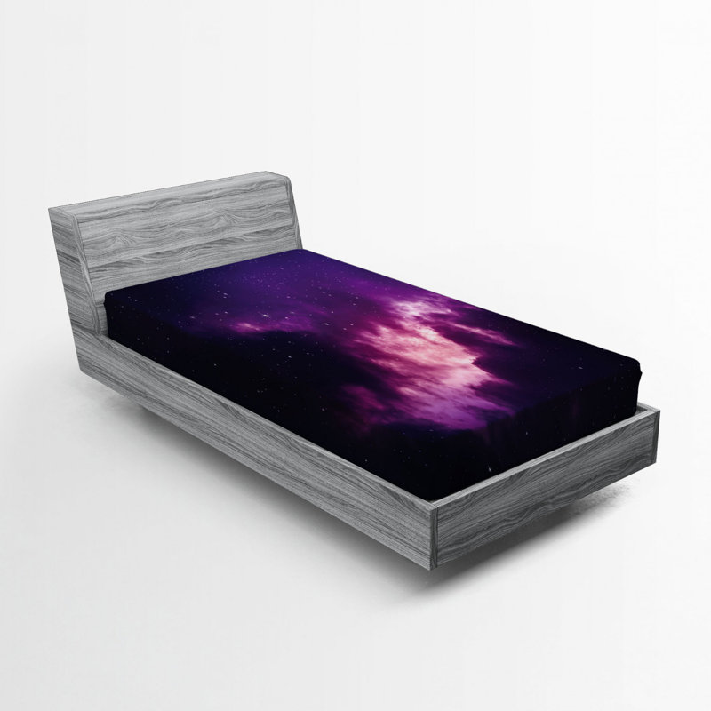 Microfiber Abstract Fitted Sheet, Twin Fitted Sheet