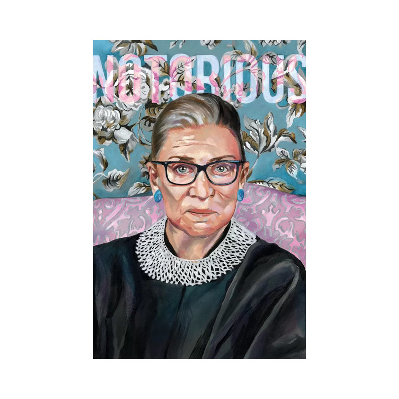 RBG par Heather Perry - impression d'art graphique, H 18 po x l 12 po x 1,5 po, Toile tendue
