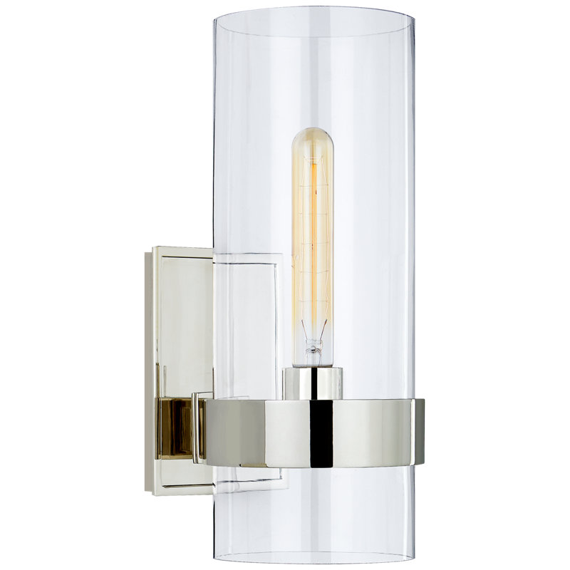 Ian K. Fowler Presidio Petite Sconce, 14" H x 5" W x 7.75" D, Polished Nickel