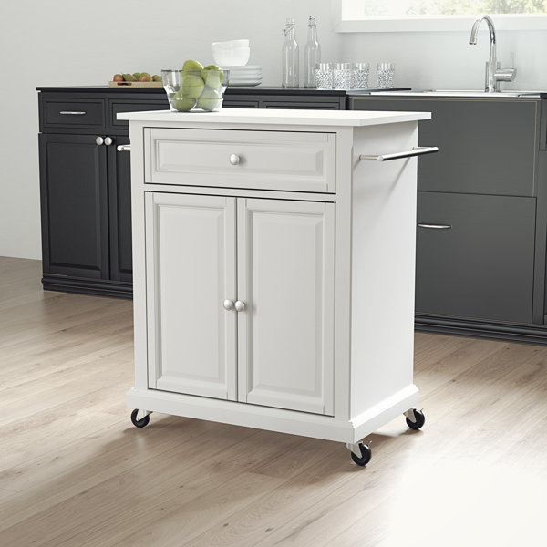 Winston Porter Carreen Granite Top Kitchen Cart & Reviews | Wayfair