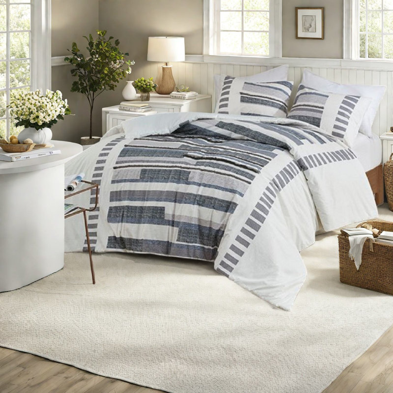 Ensembles de literie en coton de qualité supérieure pour grand lit, confort imprimé moderne pour la maison