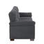 Canapé futon de style transitionnel capitonné avec porte-gobelet encastré et base convertible en lit