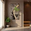 Luxe luxueux art mural en grès avec lumière DEL et pot à fleurs hydroponique - décor de vestibule / couloir-1071290916