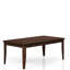 Table de salle à manger décontractée 78 po Casual Brown avec rangement à quatre tiroirs - Base en bois massif Châtaignier