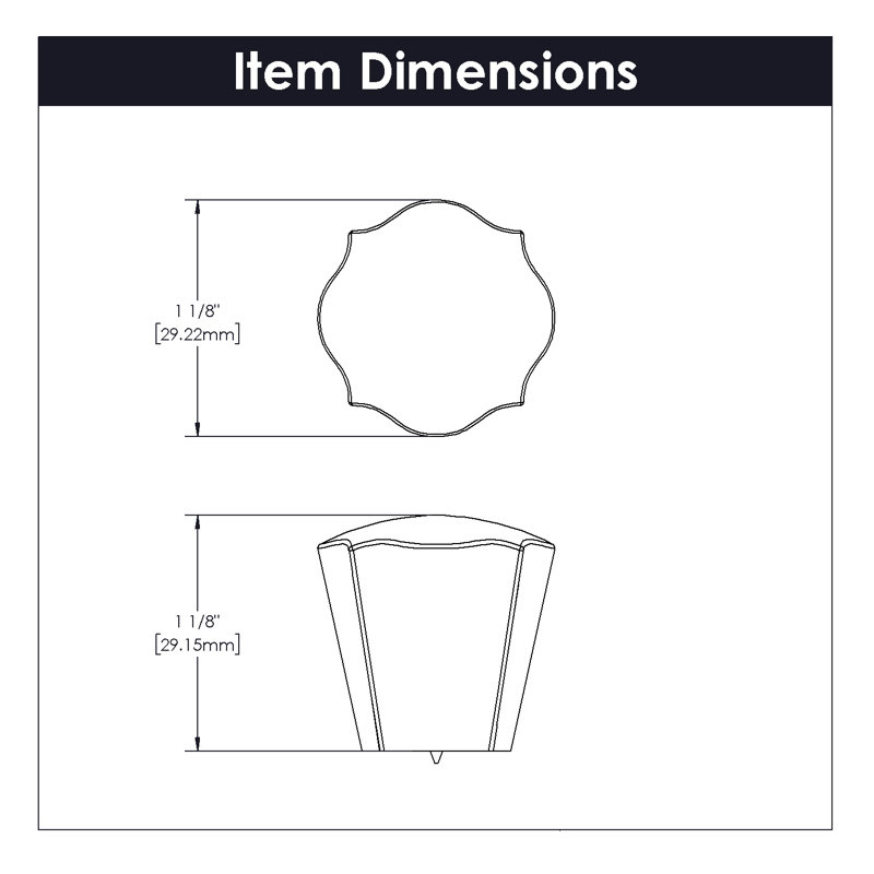 Trellis Collection Conical Knob, Champagne Bronze