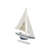 Yesayi Wood Handmade Sail Boat Decorative White Sculpture Set