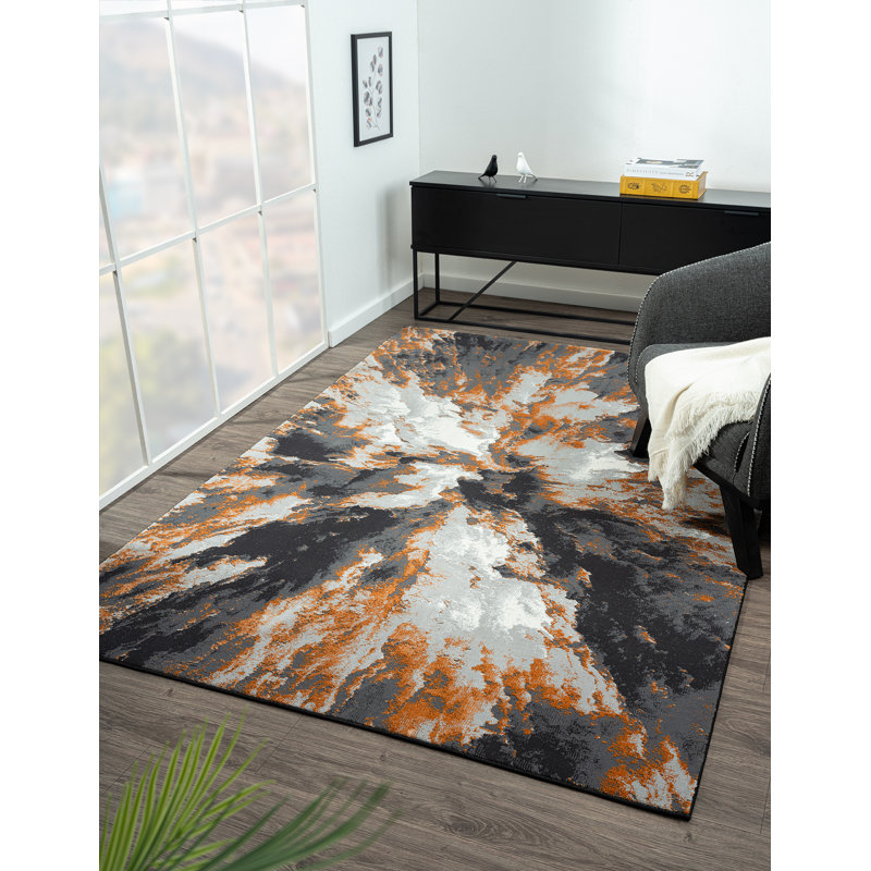 Inger Area Rug, Rust, Rectangle 120cm x 170cm