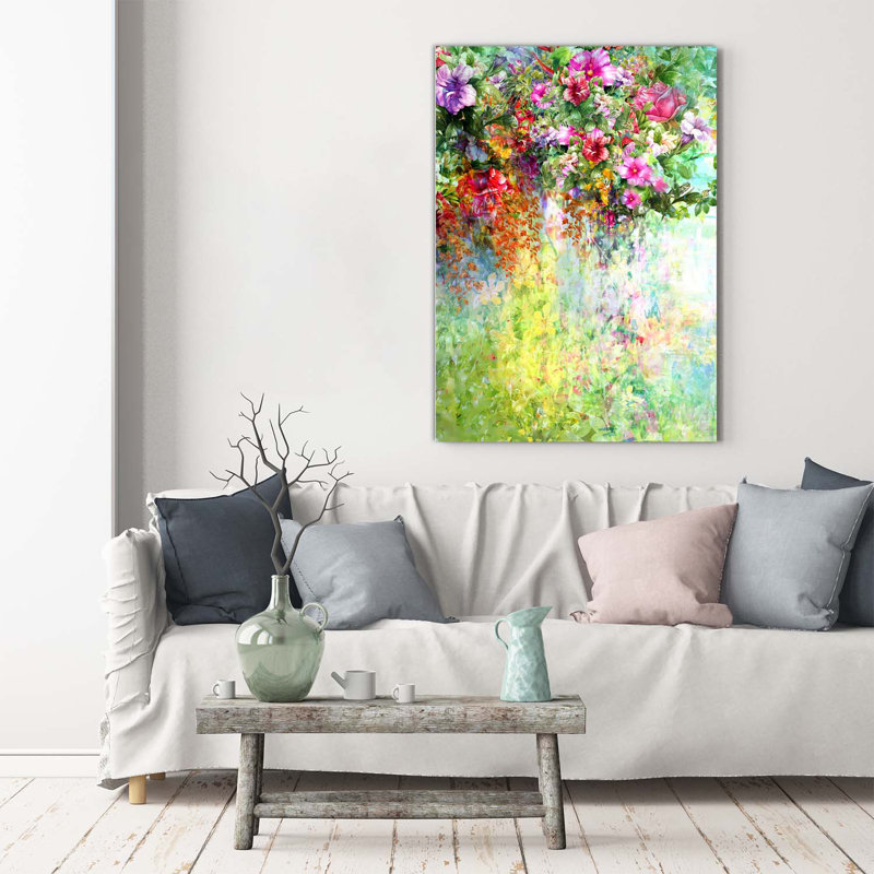 Colorful Flowers - Wrapped Canvas Print