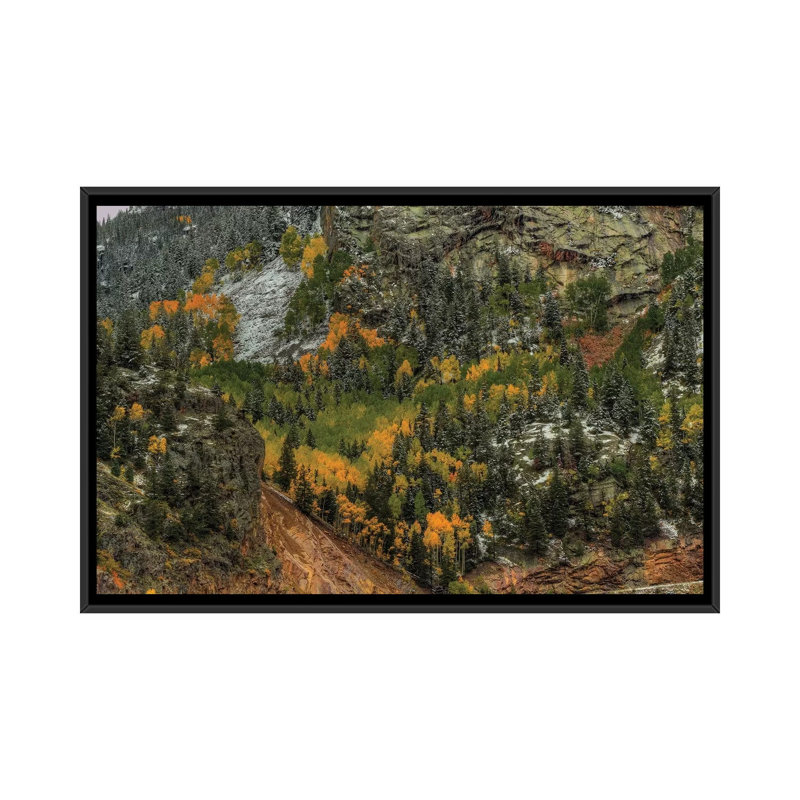 « automne wall » par bill sherrell, reproduction d’impression sur toile tendue, H 18 po x l 26 po x P 1,5 po, Pas de tapis