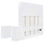 Grand lit mural, finition blanche, peu encombrant, avec 600 lb, bureau et grand rangement pour lit polyvalent en blanc: design moderne, usage domestique