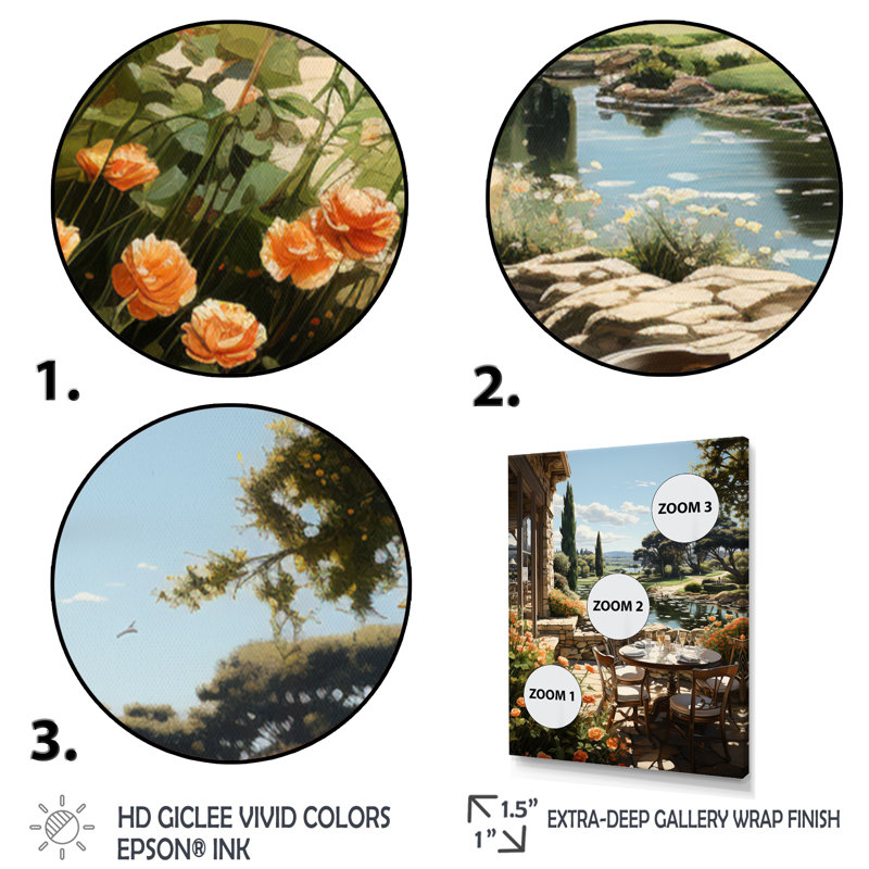 Impression sur toile sur cadre Country Country Outdoor Outdoor I, Encadrement doré, H 40 po x l 30 po x P 1,5 po