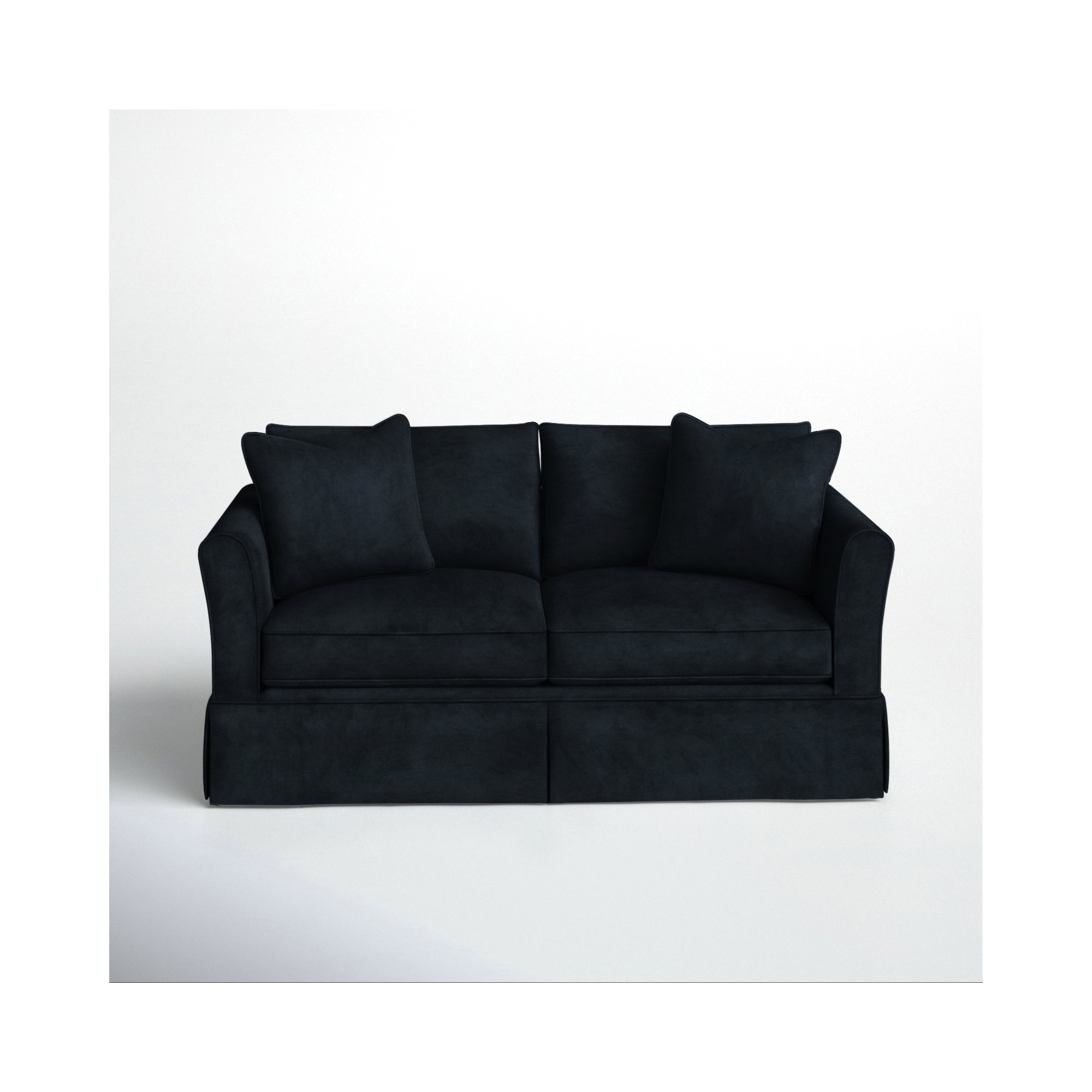 Shelby 60'' Upholstered Sleeper Sofa, Bella Ink Blue Performance Velvet