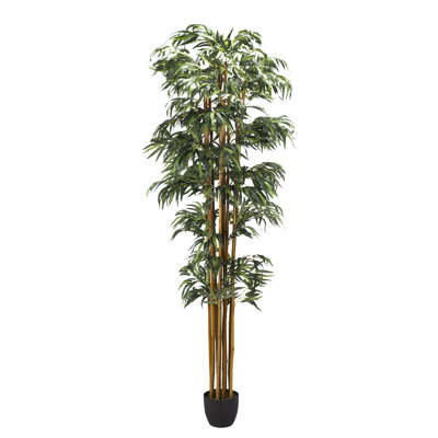 Faux Bamboo Plant in Ceramic Planter