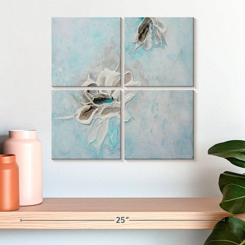Dans la mer turquoise II, H 18 po x l 18 po