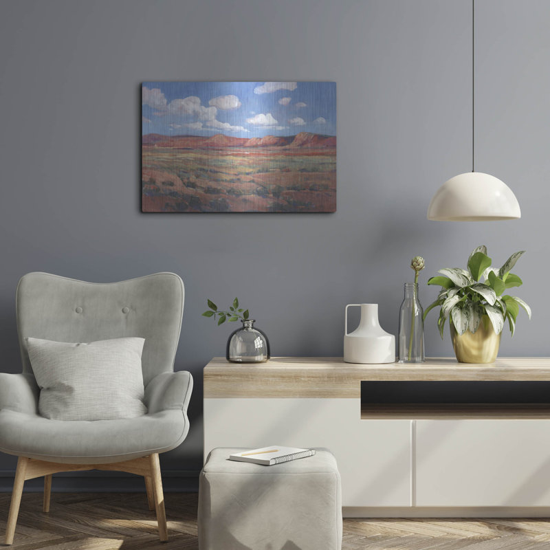 «Distant Mesa I» par Tim O'Toole, art mural en métal, H 16 po x l 24 po