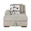 Mobilier de salon en taupe capitonné 3 pièces avec méridienne de rangement et repose-pieds Taupe