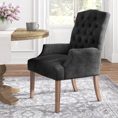 Kondo 19.75'' H Tufted Linen Upholstered Armchair
