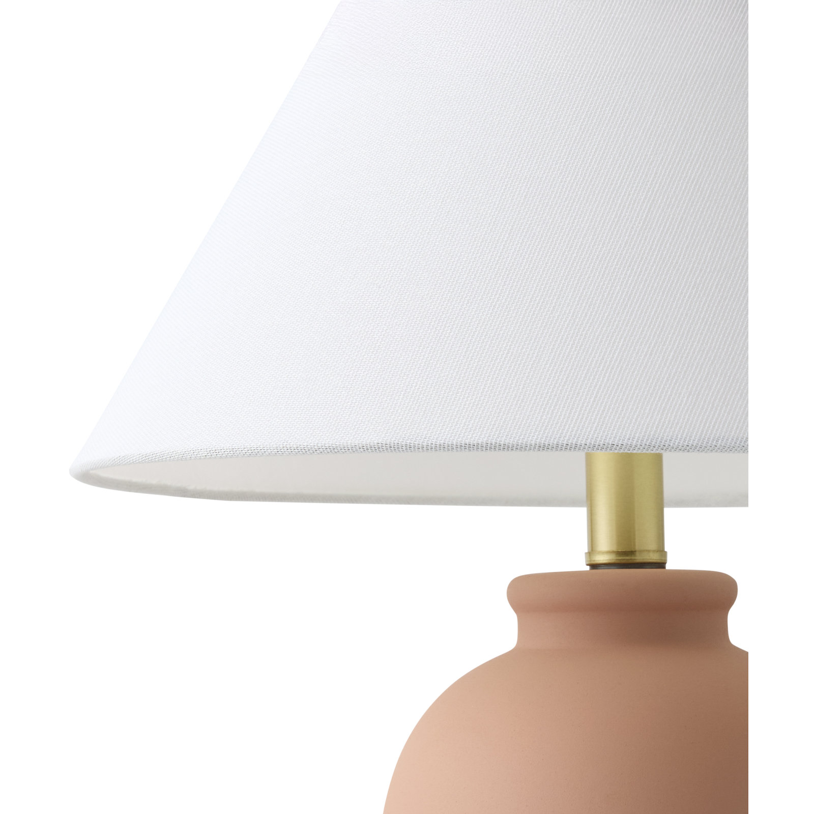  Chemise 19" Ceramic Table Lamp, Terracotta, White, Linen