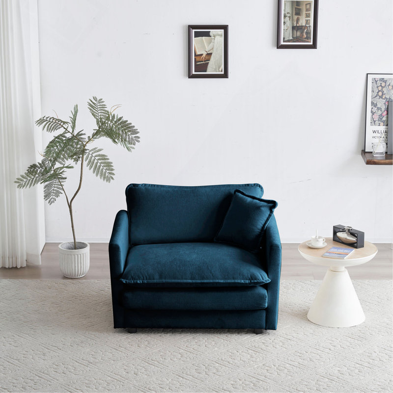 Fauteuil de lecture rembourré Comfy, Bleu