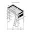 Lit mezzanine simple à 3 tablettes pour poste de travail en métal, noir mat