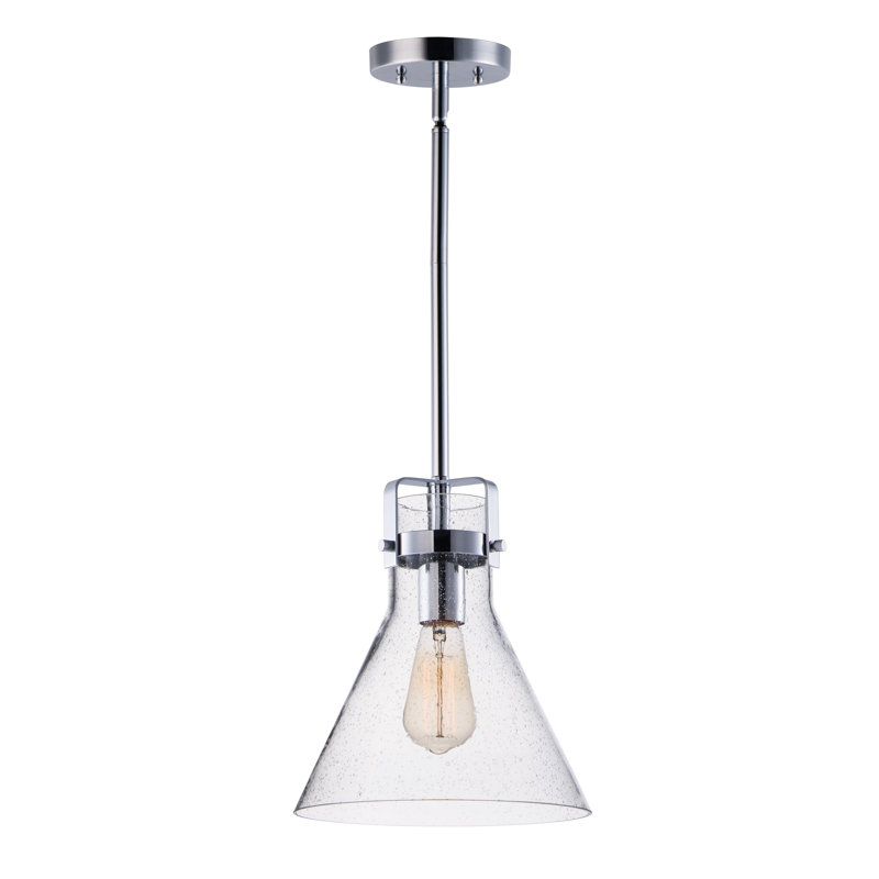 Amarvir 1 - Light Single Pendant, 56" H x 10" W x 10" D, No Bulb, Polished Chrome