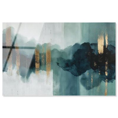 «Teal Fog III», reproduction d'art sur toile par Art Remedy