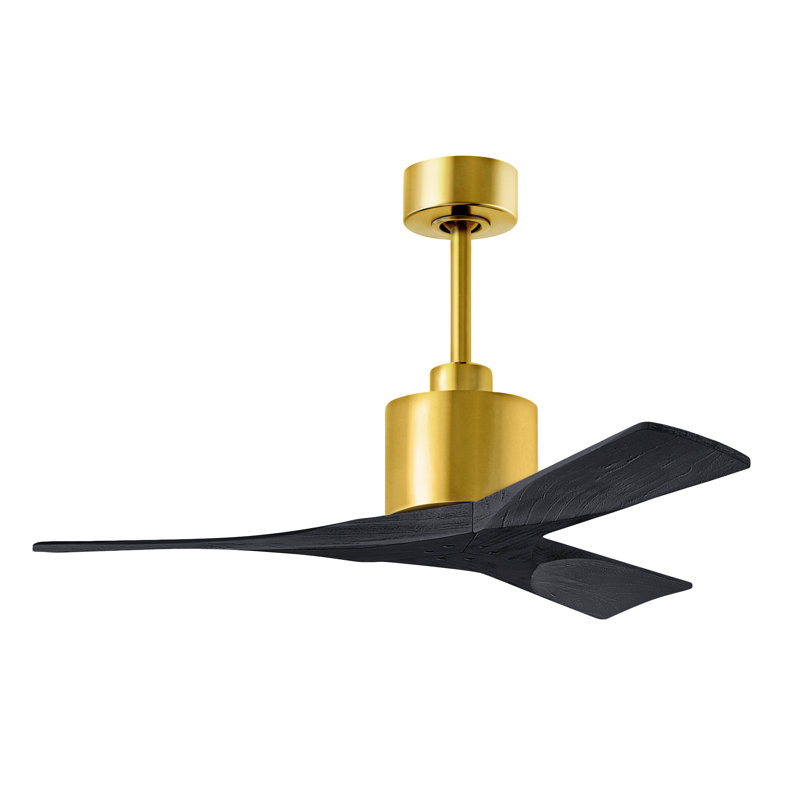 Nan 42" Ceiling Fan In Blades, Matte Black, Brushed Brass