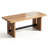 Brown+Black Rectangular Solid Wood+Iron Dining Table-2108727302