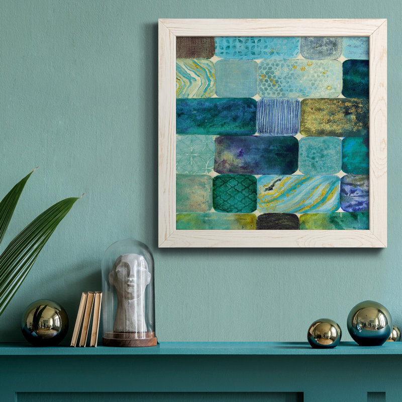 By the Sea - Peinture sur toile encadrée, H 31,5 po x l 31,5 po x P 1,5 po, Cadre blanc