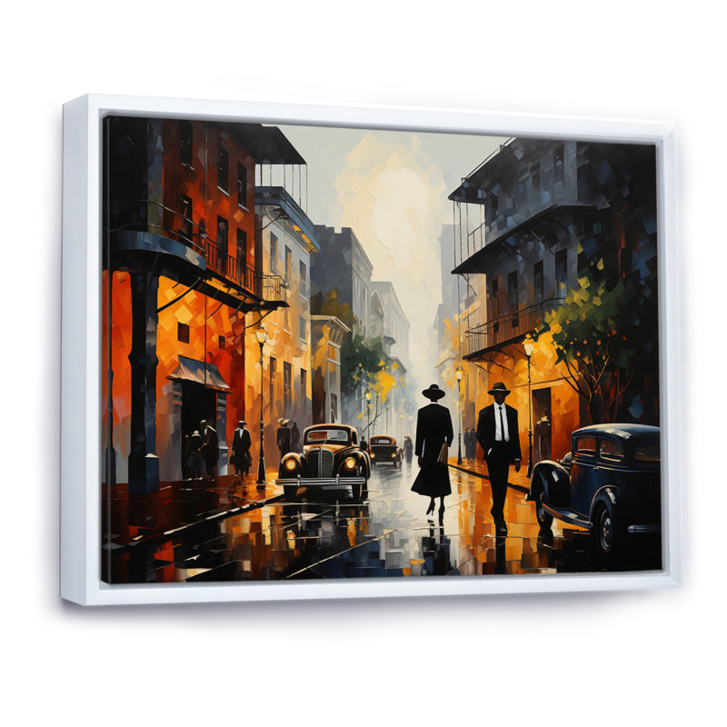 Jazz Harlem Renaissance VI - impression, H 30 po x l 40 po x P 1,5 po, Cadre flottant blanc