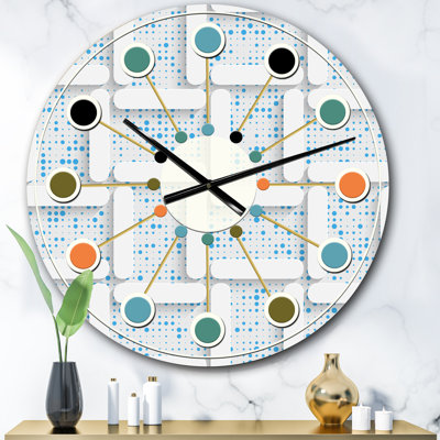 Horloge murale 3D Mid-Century