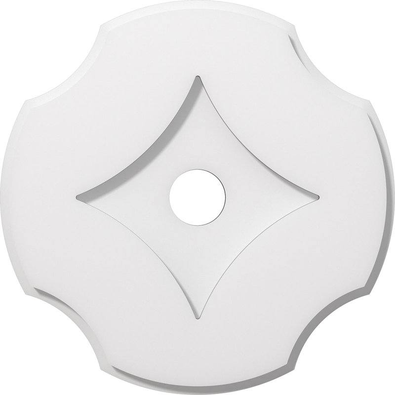 Médaillon de plafond contemporain en PVC de qualité architecturale 30 po x P 3 po x P 10 1/2 po x P 1 po