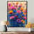 Toile avec cadre flottant noir