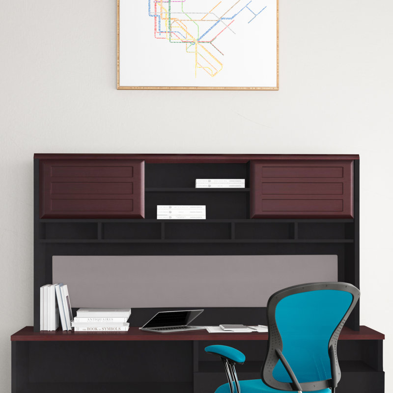 Huche de bureau H 36 po x l 66 po Hythe, Cerisier