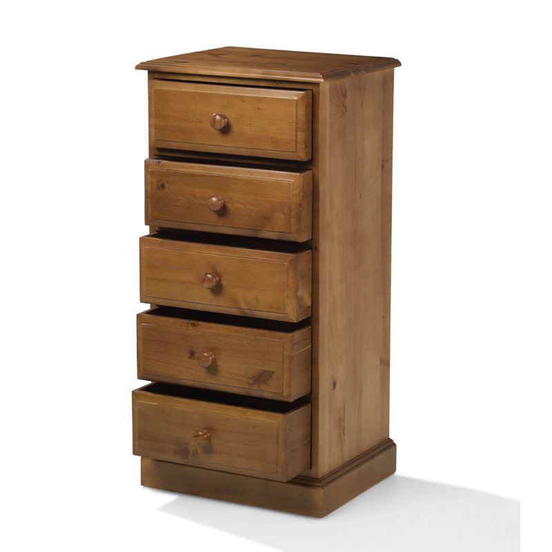 Hendon 5 Drawer 42cm W Solid Wood Lingerie Chest