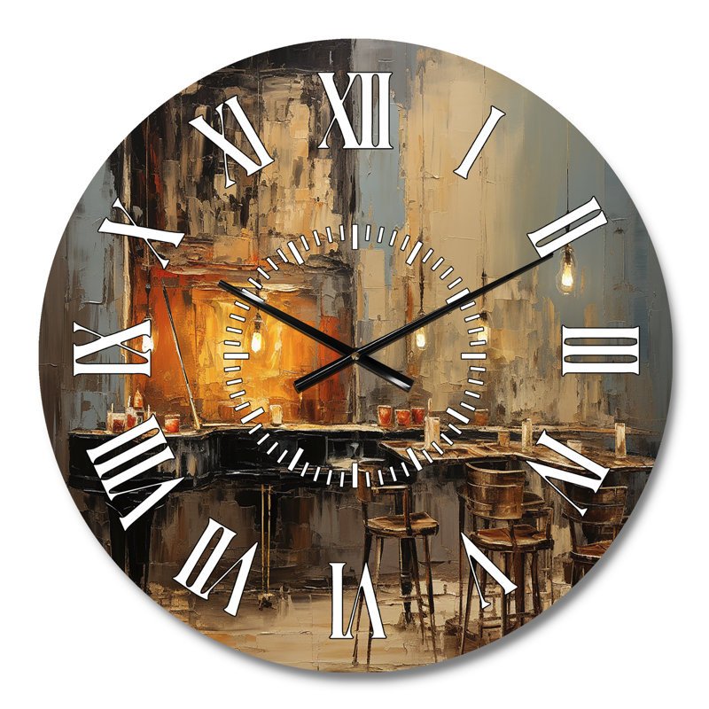 Horloge murale rétro «Sonate Pinao» dans Jazz Café I - musique Jazz, Médium