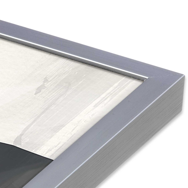 Sable Layers, ensemble de 2 reproductions sur papier mat d'archives dans un cadre, Chrome poli, H 17,25 po x l 13,25 po