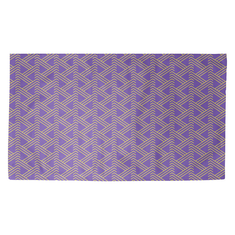 Tapis mauve à motif de zigzags, Rectangle 2 pi x 3 pi