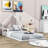 Wood Floor Bed with House-shaped Headboard-978519340-947129496