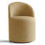 Chaise pivotante en lin avec roulettes cachées-421601431-435872614