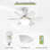 Morgandy E26 Socket Ceiling Fan Strip Light with 1000 Lumens of Warmth