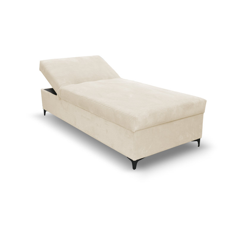 Obla Upholstered Chaise Lounge, Cream