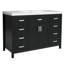 Meuble-lavabo 48 po avec lavabo, 2 portes et 8 tiroirs, système de fermeture en douceur-557440159