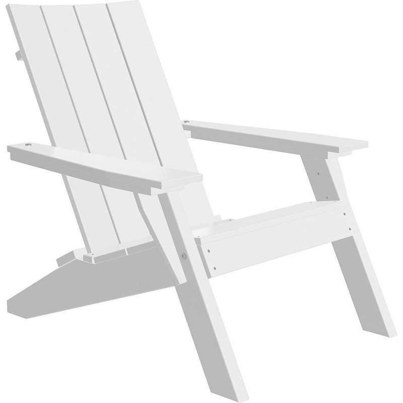 Giraud Foldable Outdoor Adirondack Chair, White