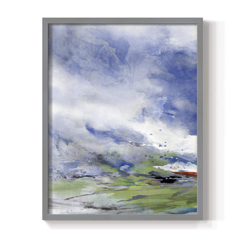 Spring Air I, reproduction encadrée - bois massif, H 21 po x l 17 po, Gris