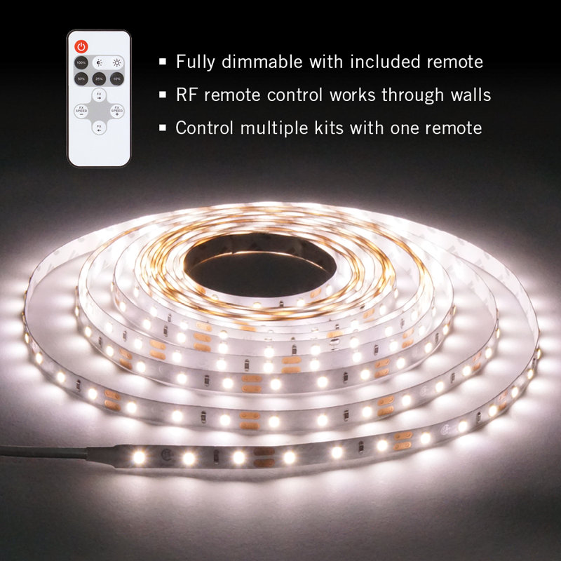 Armacost 16 ft. Warm White LED Strip Tape Light Kit with Remote