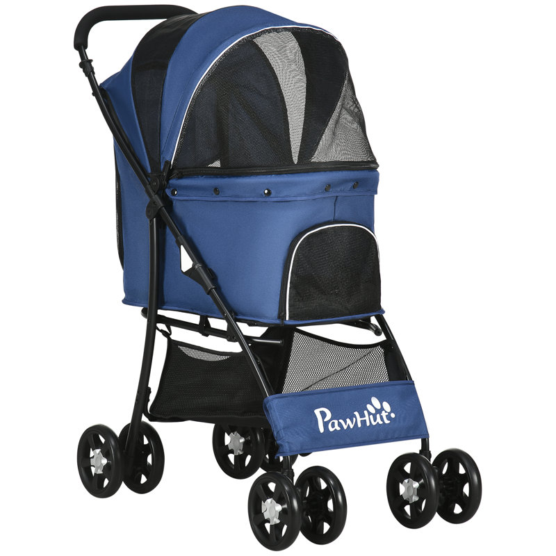 Foldable Pet Stroller, Blue