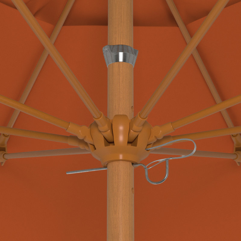 Parasol en bois de teck 9 pi, 103" H x 101" W x 101" D, Tuscan