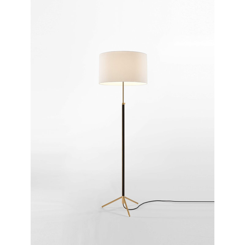 47.2" Traditional Floor Lamp, Polished Brass
