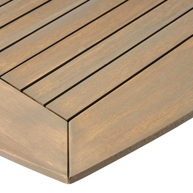 Table de salle à manger d'extérieur en bois gris